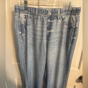 Seven7 Women's Denim box cut Illusion denim Leg Jeans